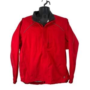 Novara Cycling Jacket Red Size XL Water / Wind Resistant Reflective Trim